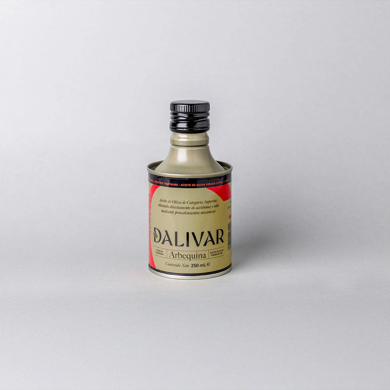 Aceite de oliva virgen extra arbequina 250 ml Dalivar AOVE premium en lata