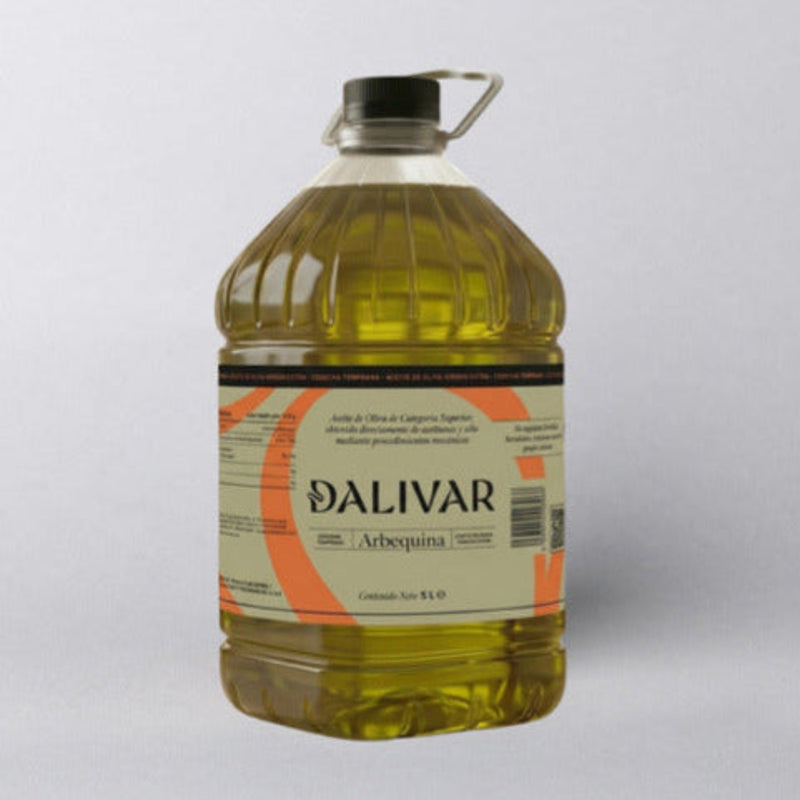 Garrafa de aceite de oliva virgen extra Arbequina 5 litros Dalivar